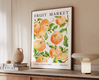 Fruit Market Orange Canvas