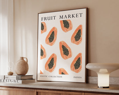 Fruit Market Papaya Canvas
