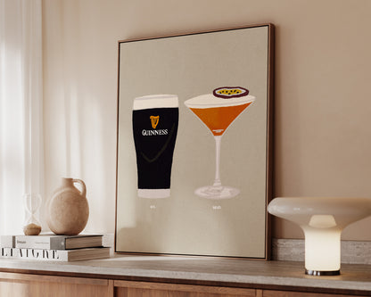 Guinness & Pornstar Martini Canvas