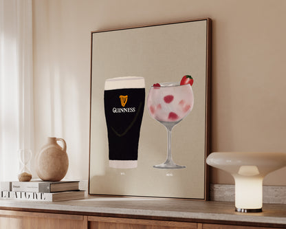 Guinness & Pink Gin Canvas