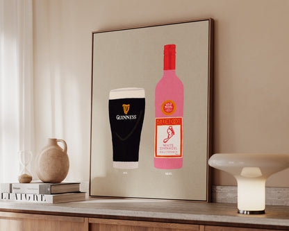 Guinness & White Zinfandel Canvas