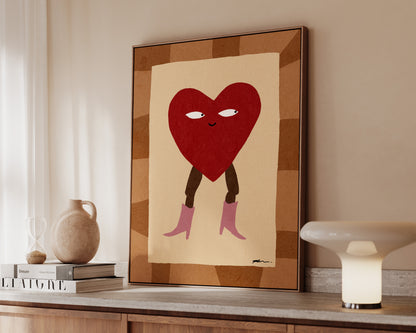 Heart Cowgirl Canvas