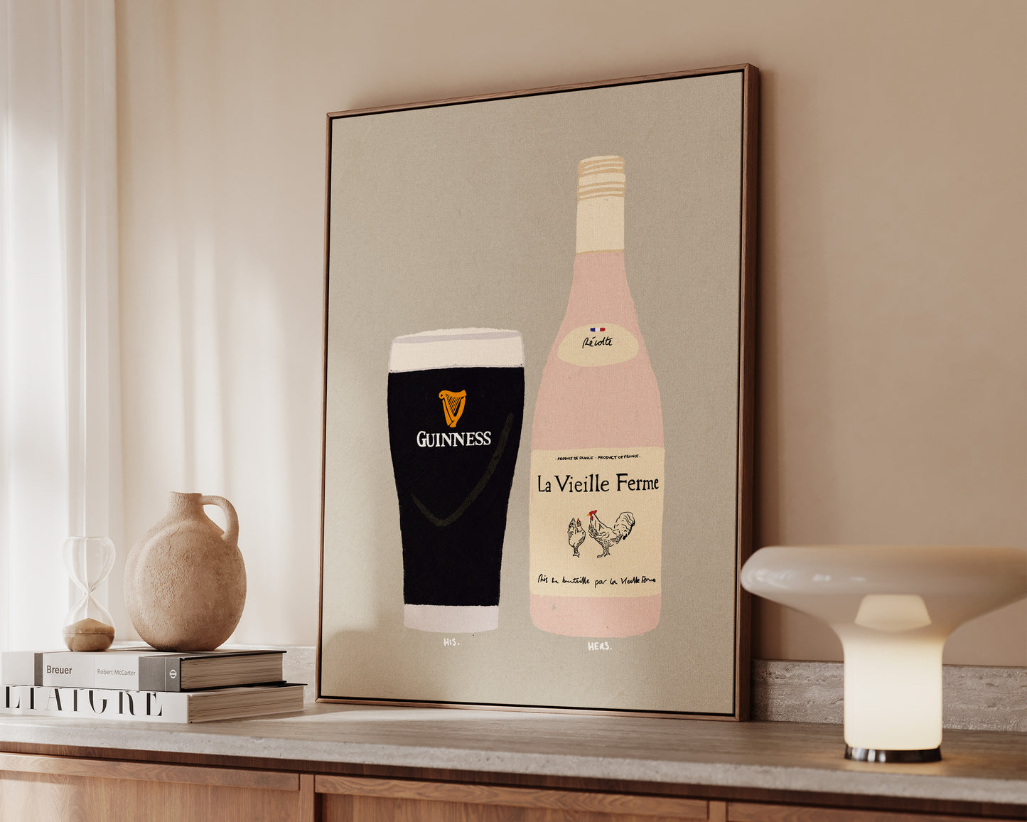Guinness & Chicken Wine Canvas
