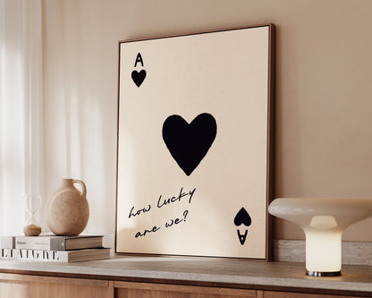 How Lucky Are We Black Canvas