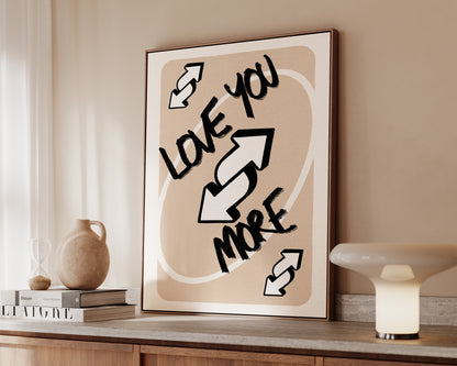 Love You More Neutral Canvas