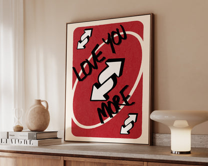 Love You More Red Canvas