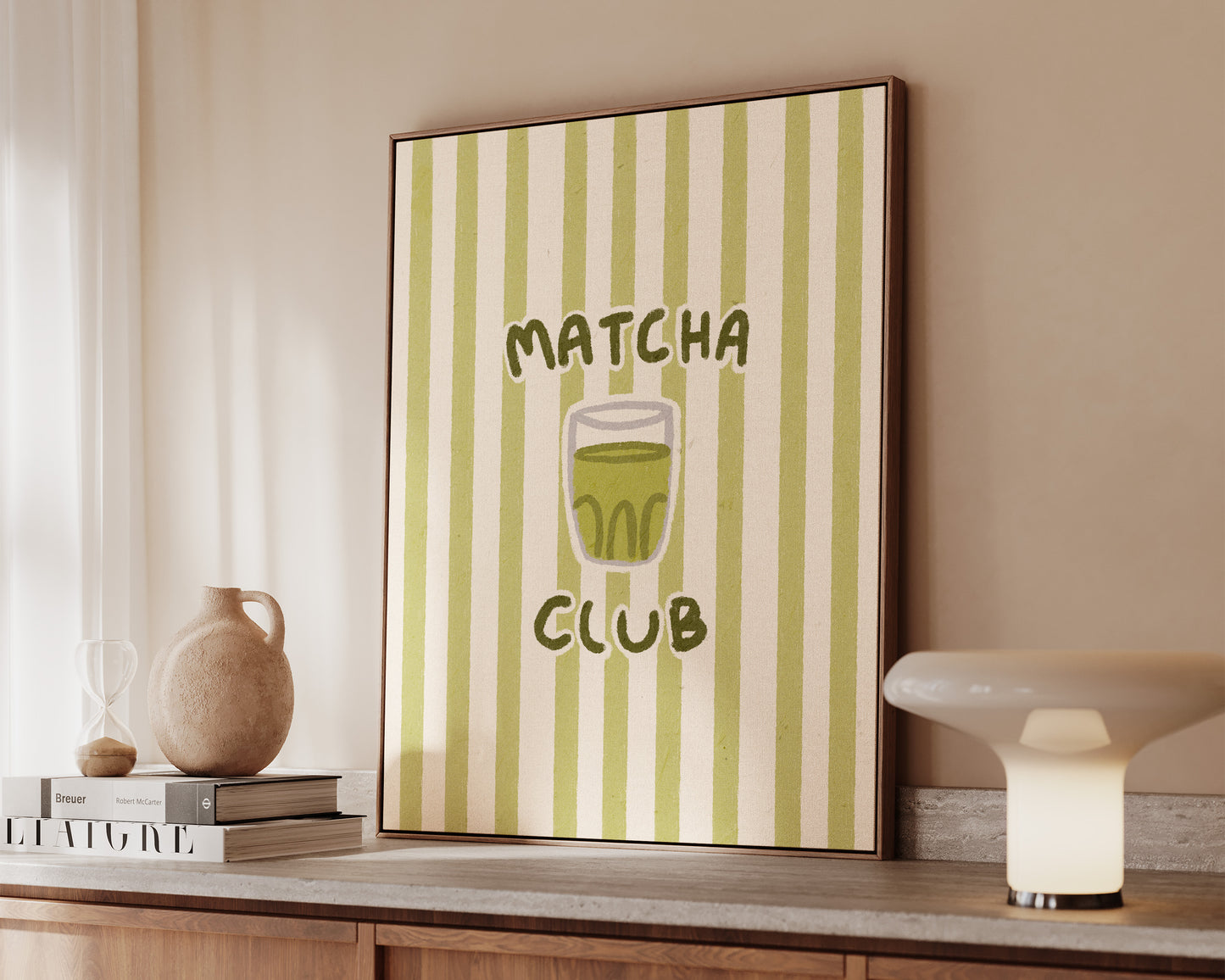 Matcha Club Stripes Canvas