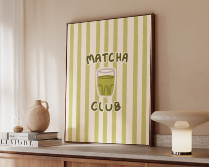 Matcha Club Stripes Canvas