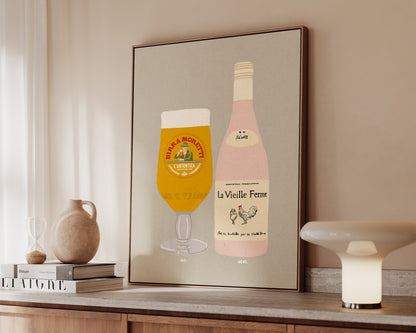 Moretti & Chicken Wine Canvas