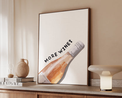 More Wine Canvas