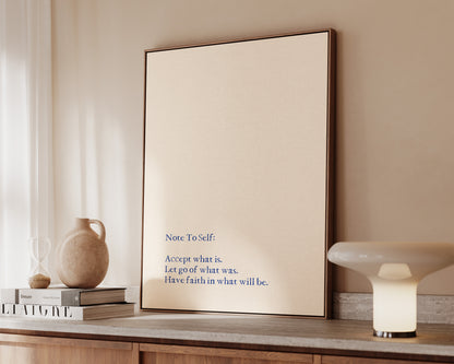 Note To Self Canvas