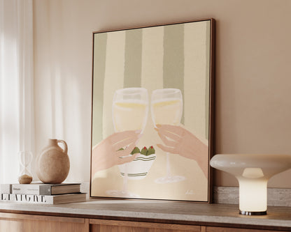 Olives & Wine Canvas