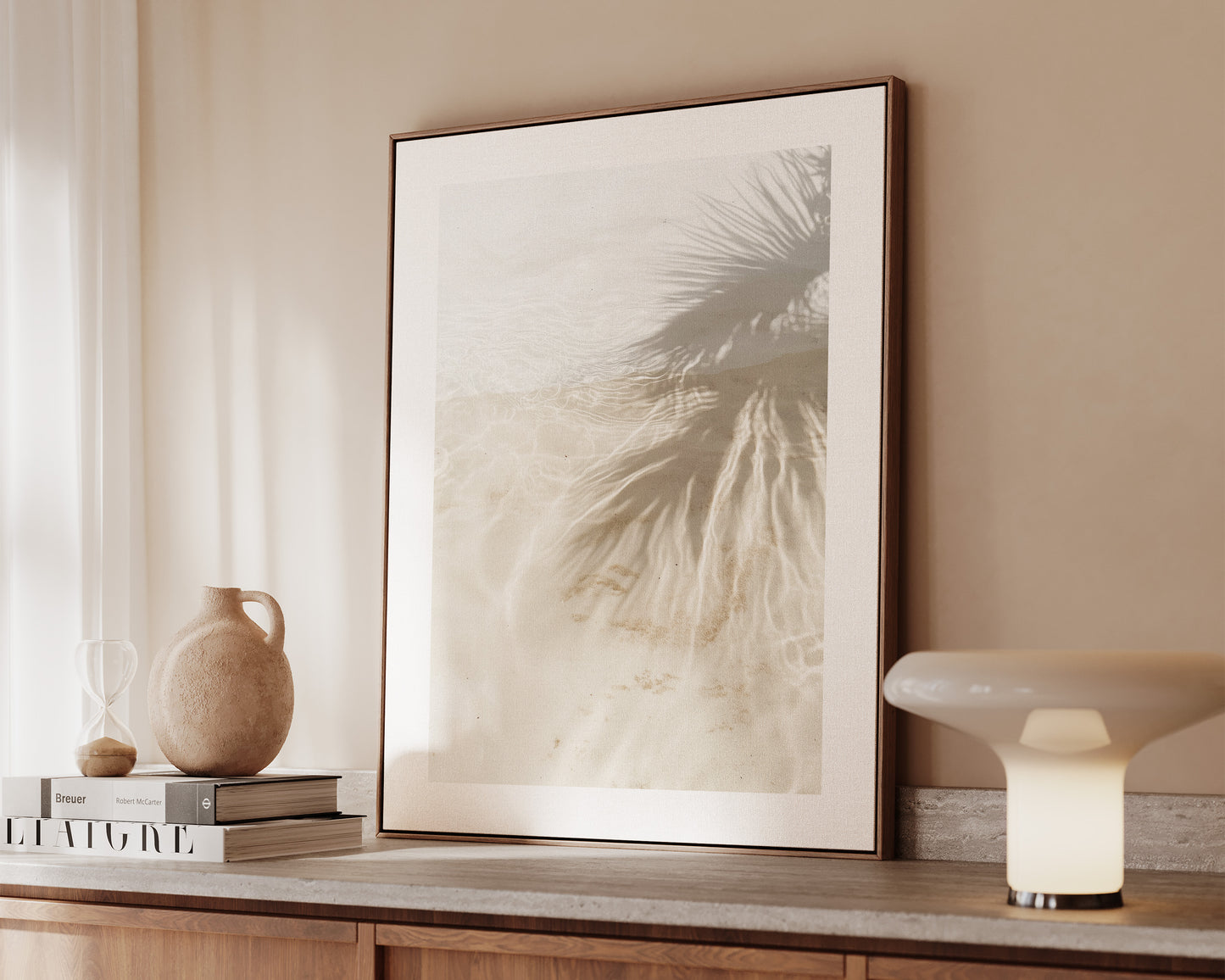 Palm Tree Shadows Canvas