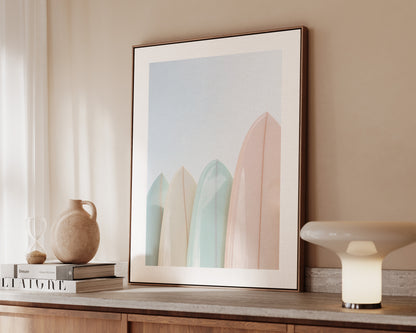 Pastel Surfboards Canvas