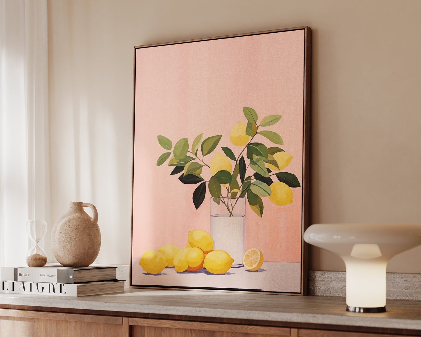 Pink Lemons Canvas