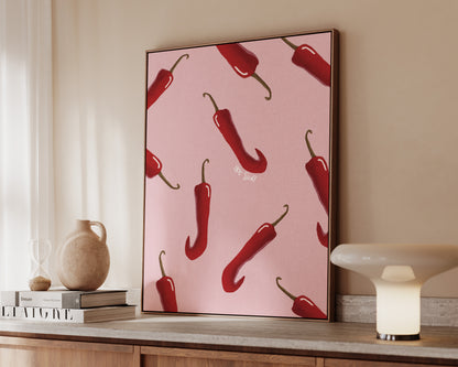 Pink Chillis Canvas