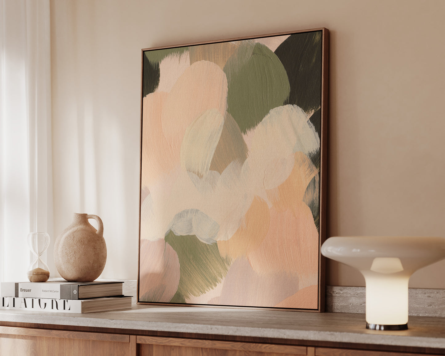 Pink & Green No. 3 Canvas
