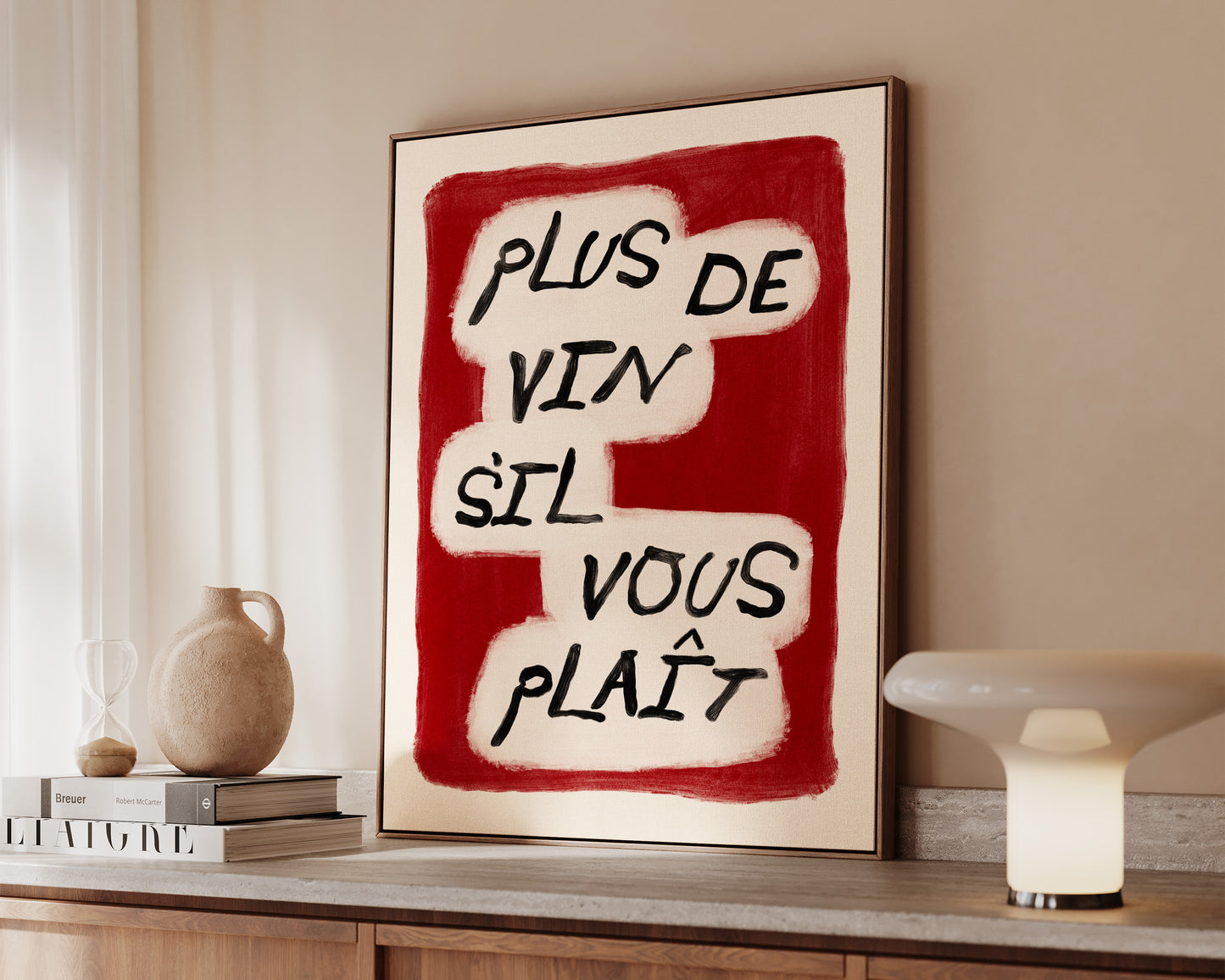 Plus De Vin Canvas