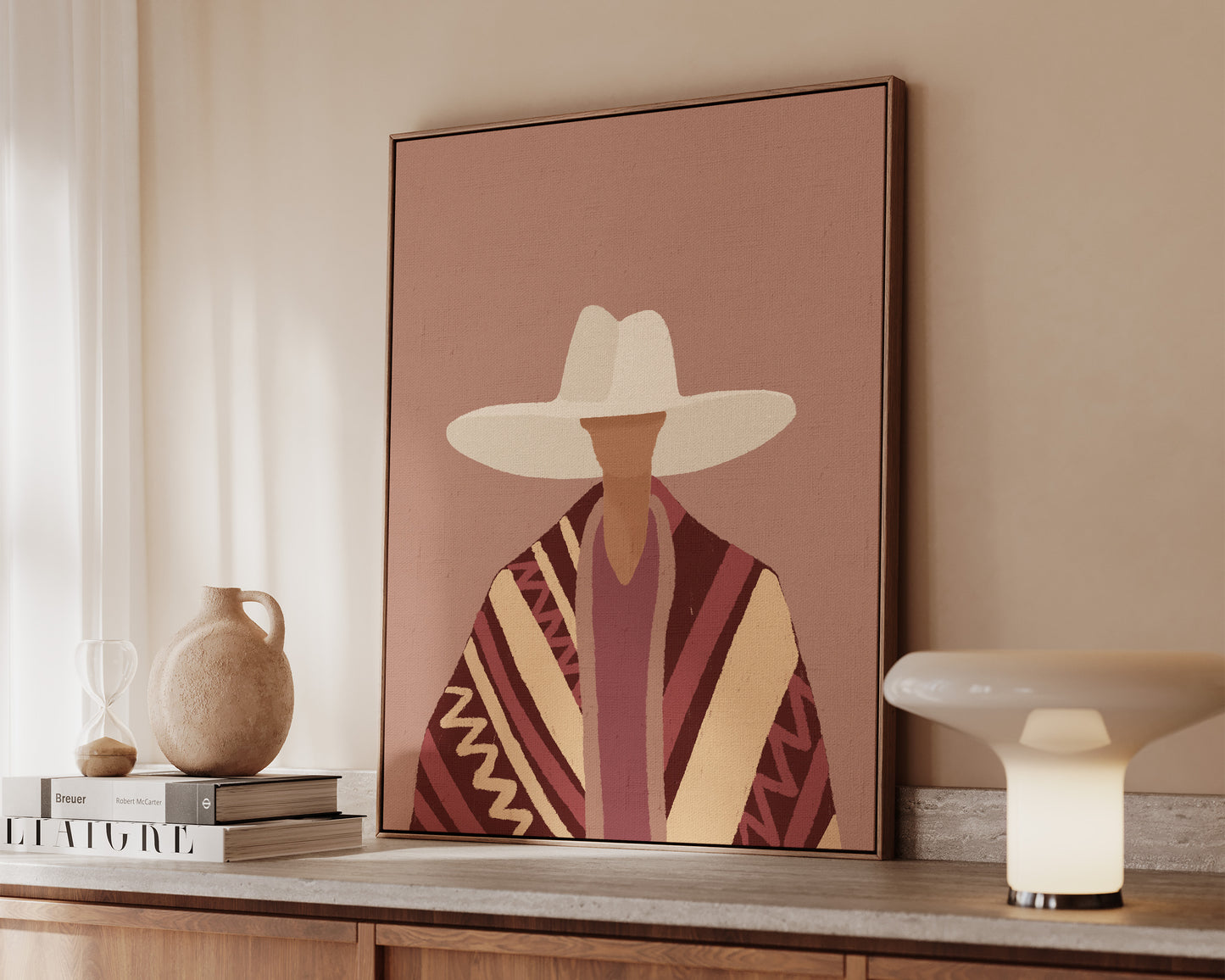 Poncho Cowgirl Canvas