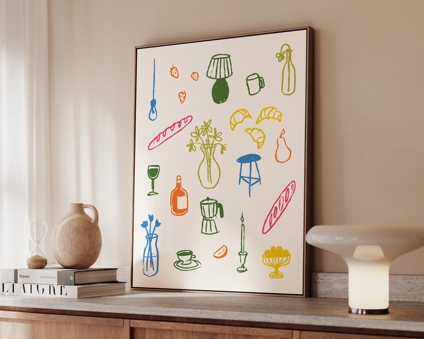 Retro Dinner Table Canvas