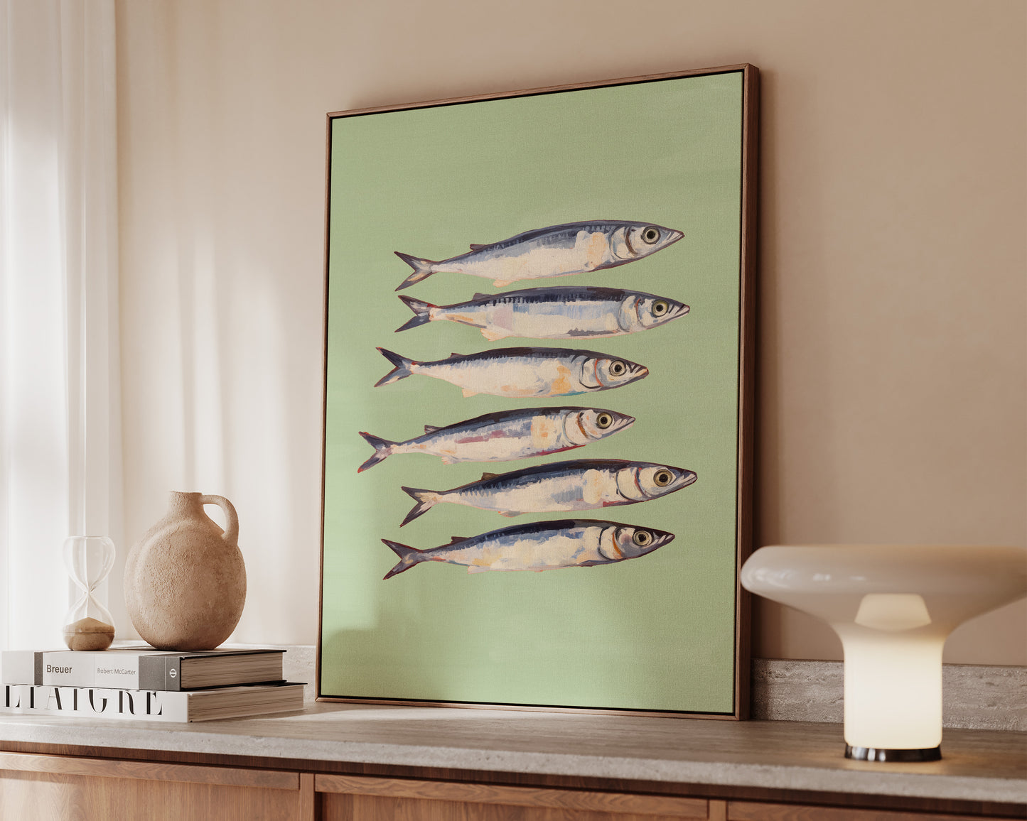 Green Sardines Canvas