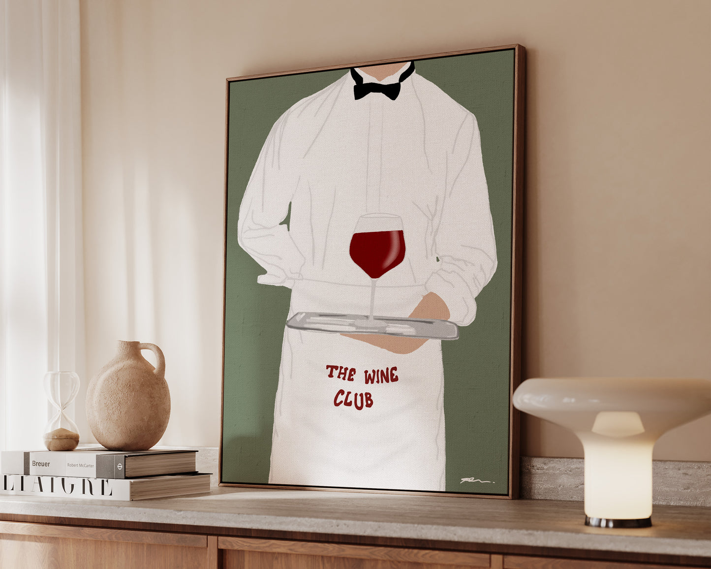 The Wine Club Waiter Canvas