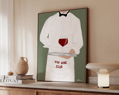 The Wine Club Waiter Canvas