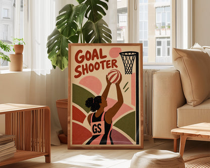 Goal Shooter Netball Print