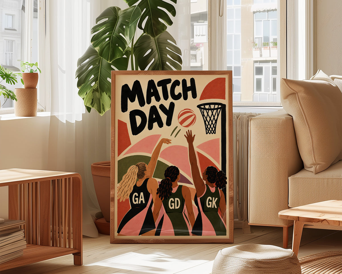Match Day Netball Print