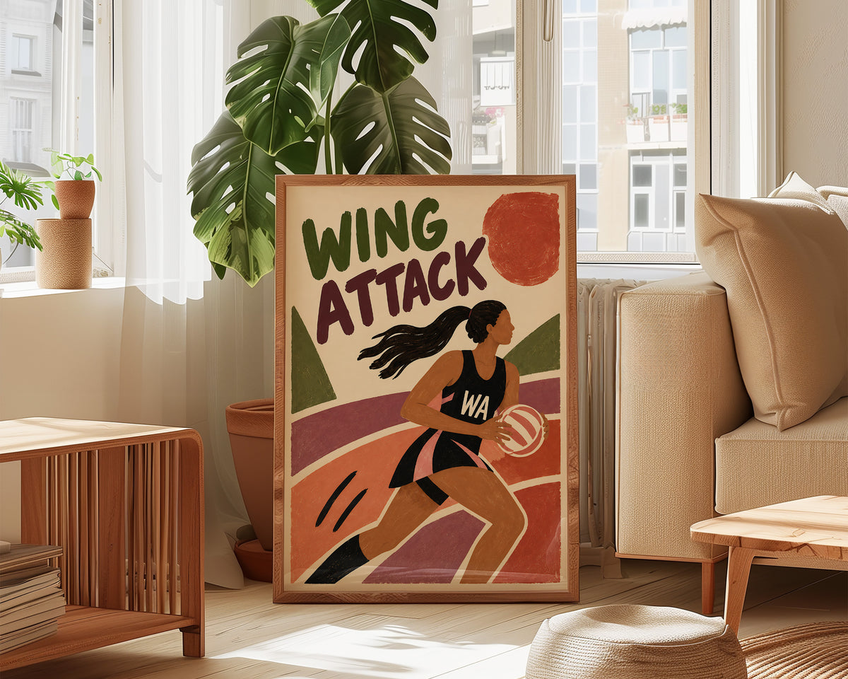 Wing Attack Netball Print