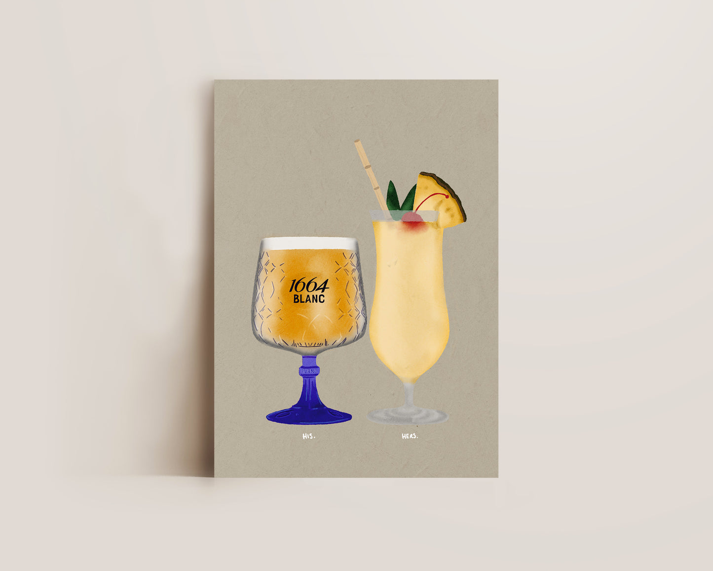 Kronenburg Blanc 1664 Pint & Pina Colada Print