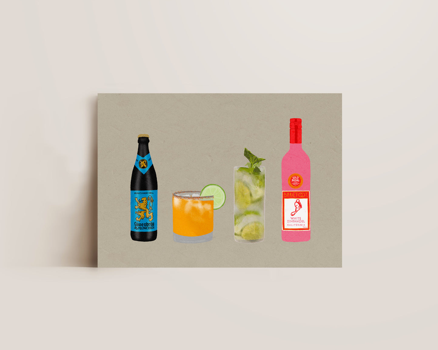 Four Drinks Print