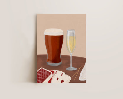 Ale & Prosecco Date Night Print
