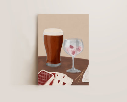 Ale & Pink Gin Date Night Print