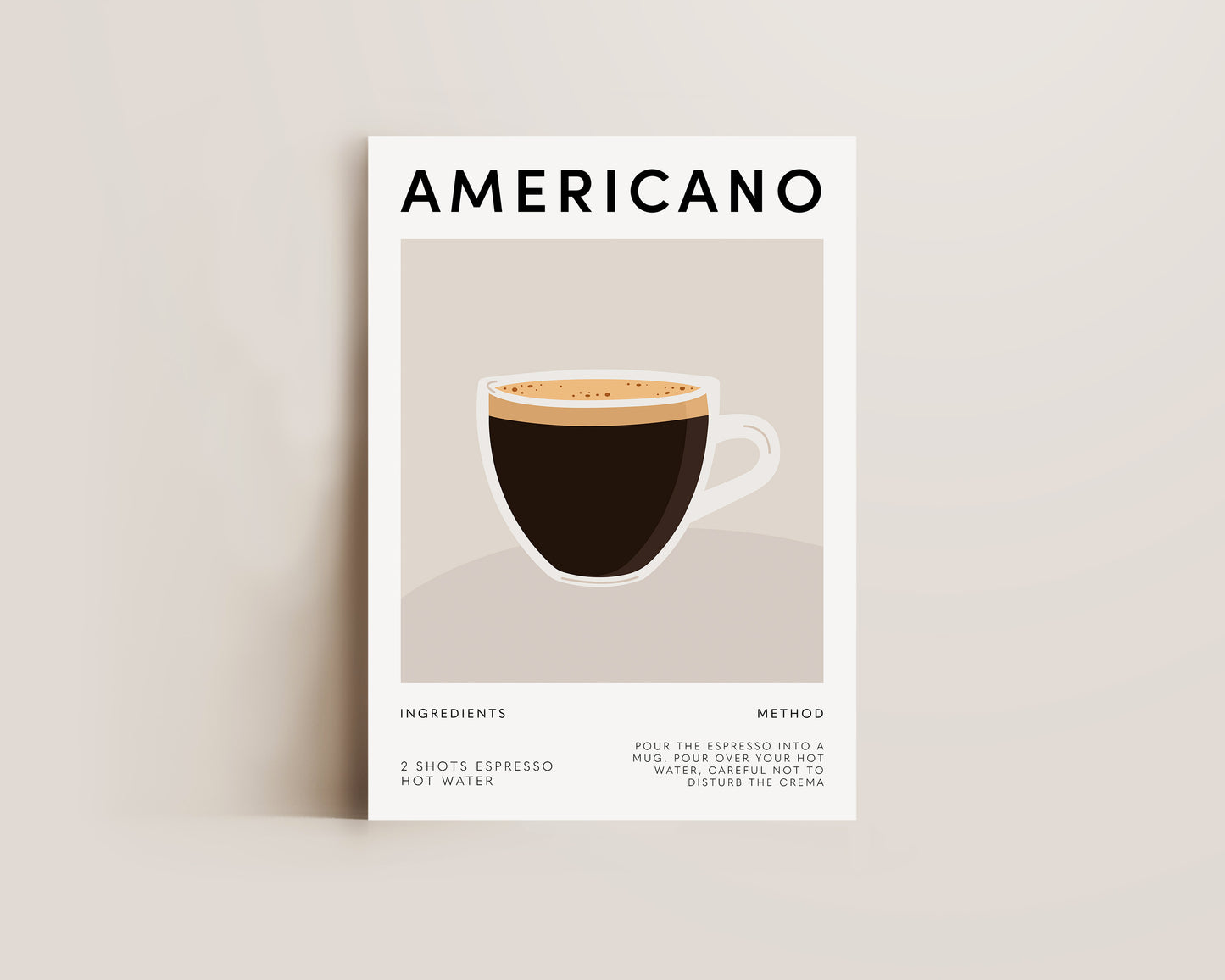 Americano Coffee Recipe Print