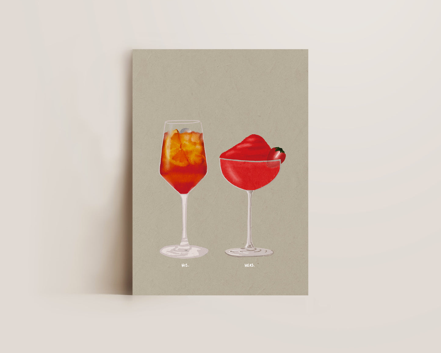 Aperol Spritz & Frozen Strawberry Daiquiri Print