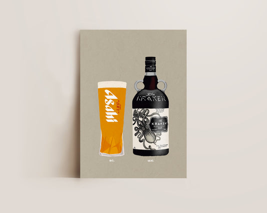 Asahi & Kraken Print
