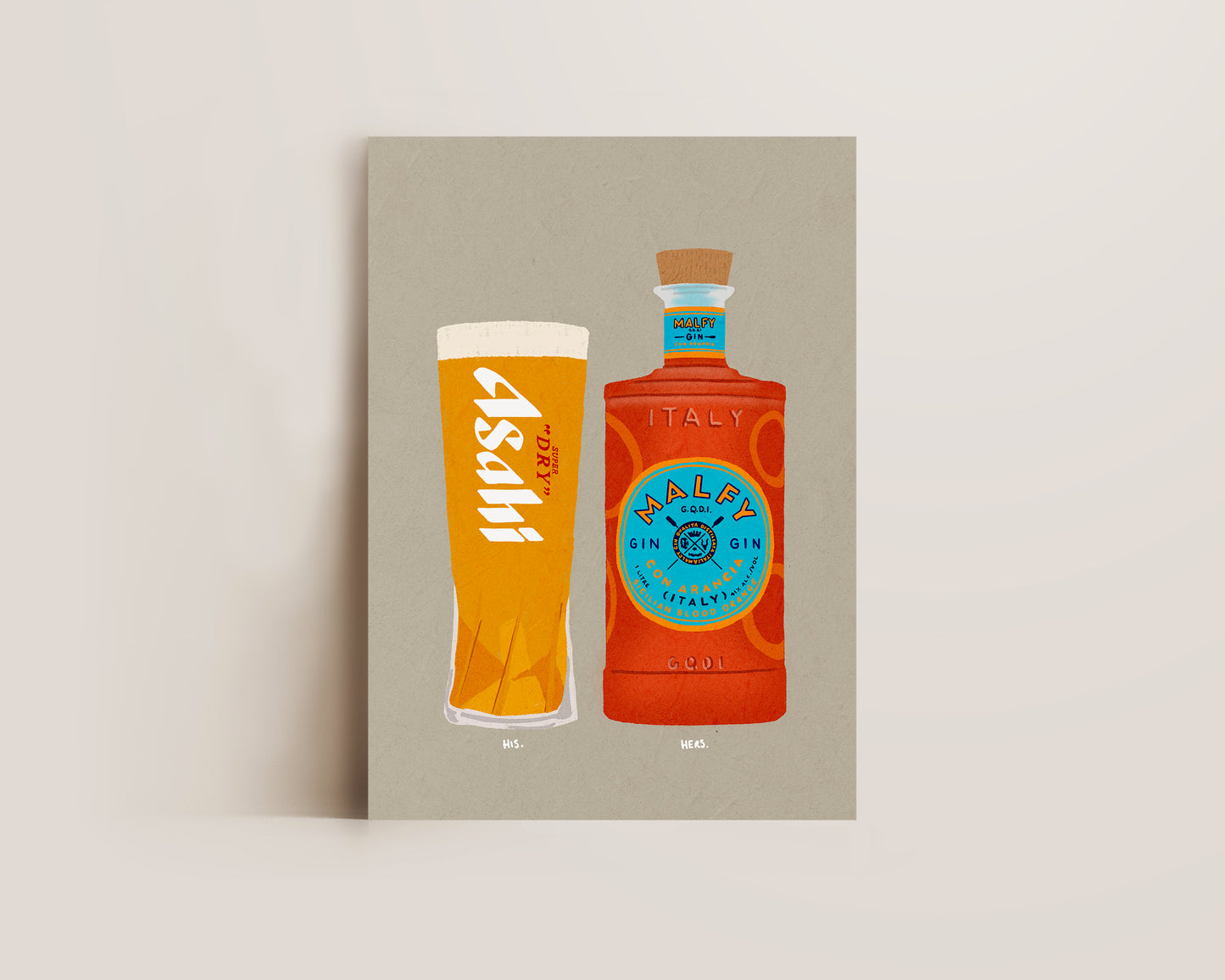 Asahi & Malfy Orange Gin Print