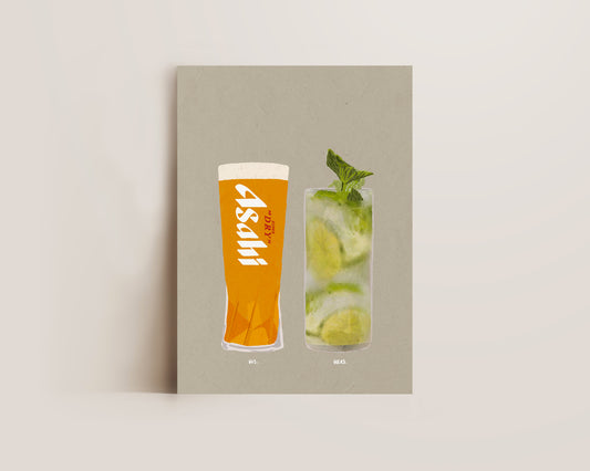 Asahi & Mojito Print
