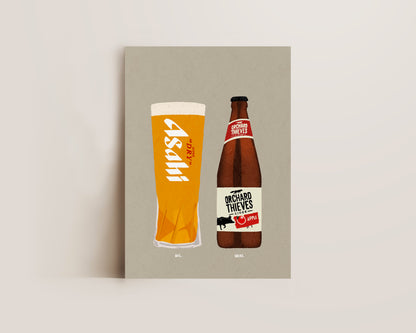 Asahi & Orchard Thieves Print