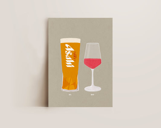 Asahi & Rose Print