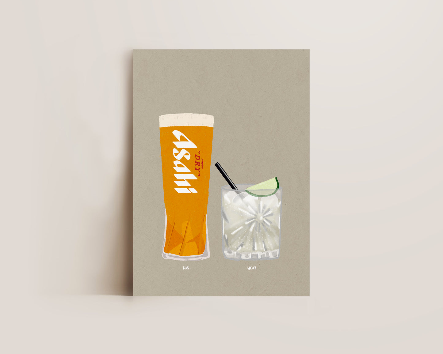 Asahi & Vodka Lime Print