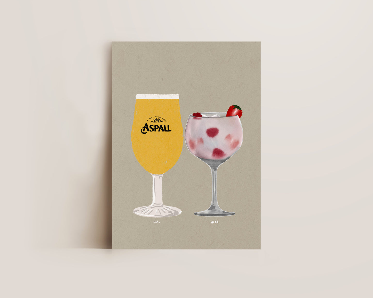 Aspall & Pink Gin Print