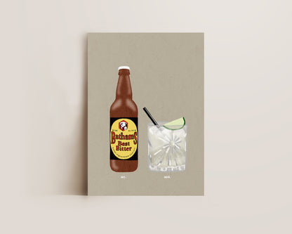 Bathams Bitter & Vodka Lime Soda Print