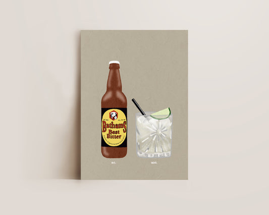 Bathams Bitter & Vodka Lime Soda Print