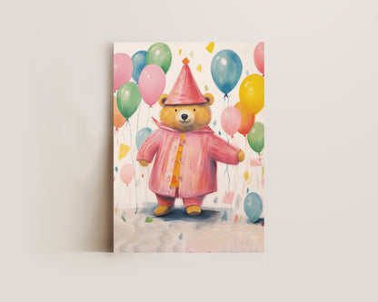 Balloon Bear Print
