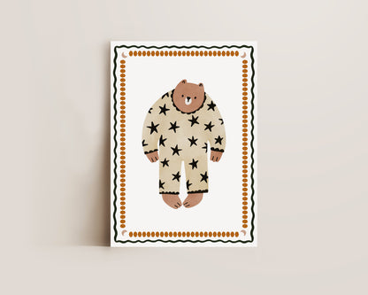 Bear In Pyjamas Print
