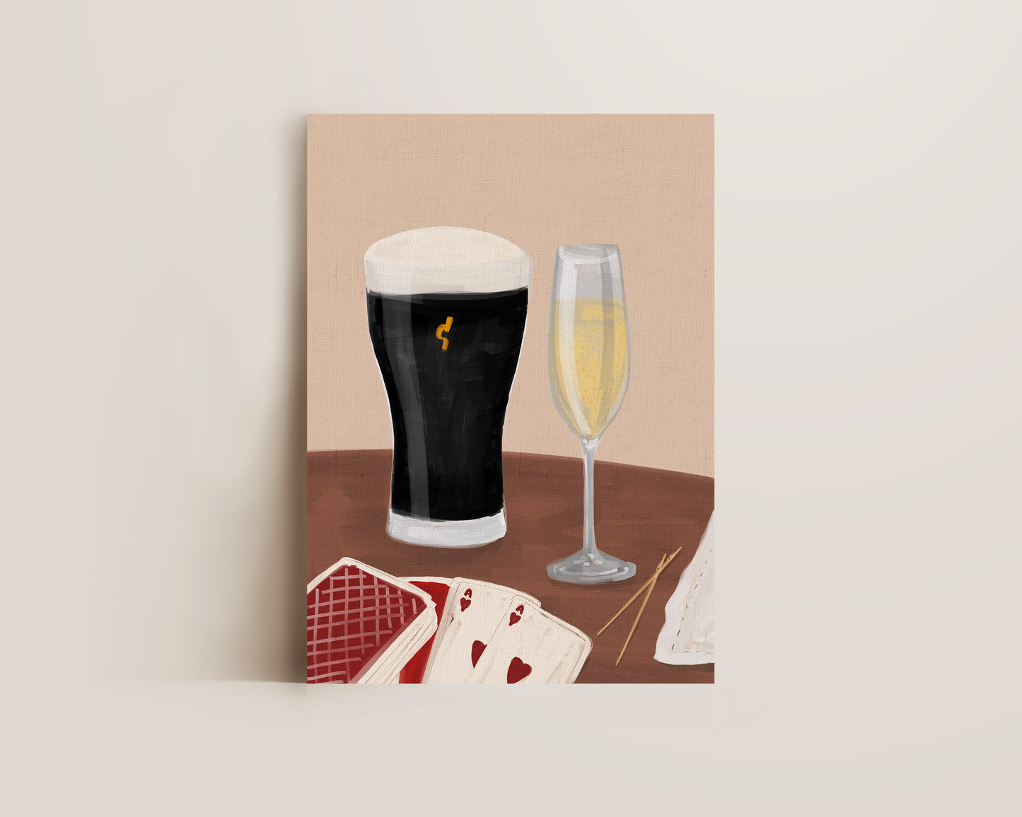 Black Stout & Champagne Date Night Print