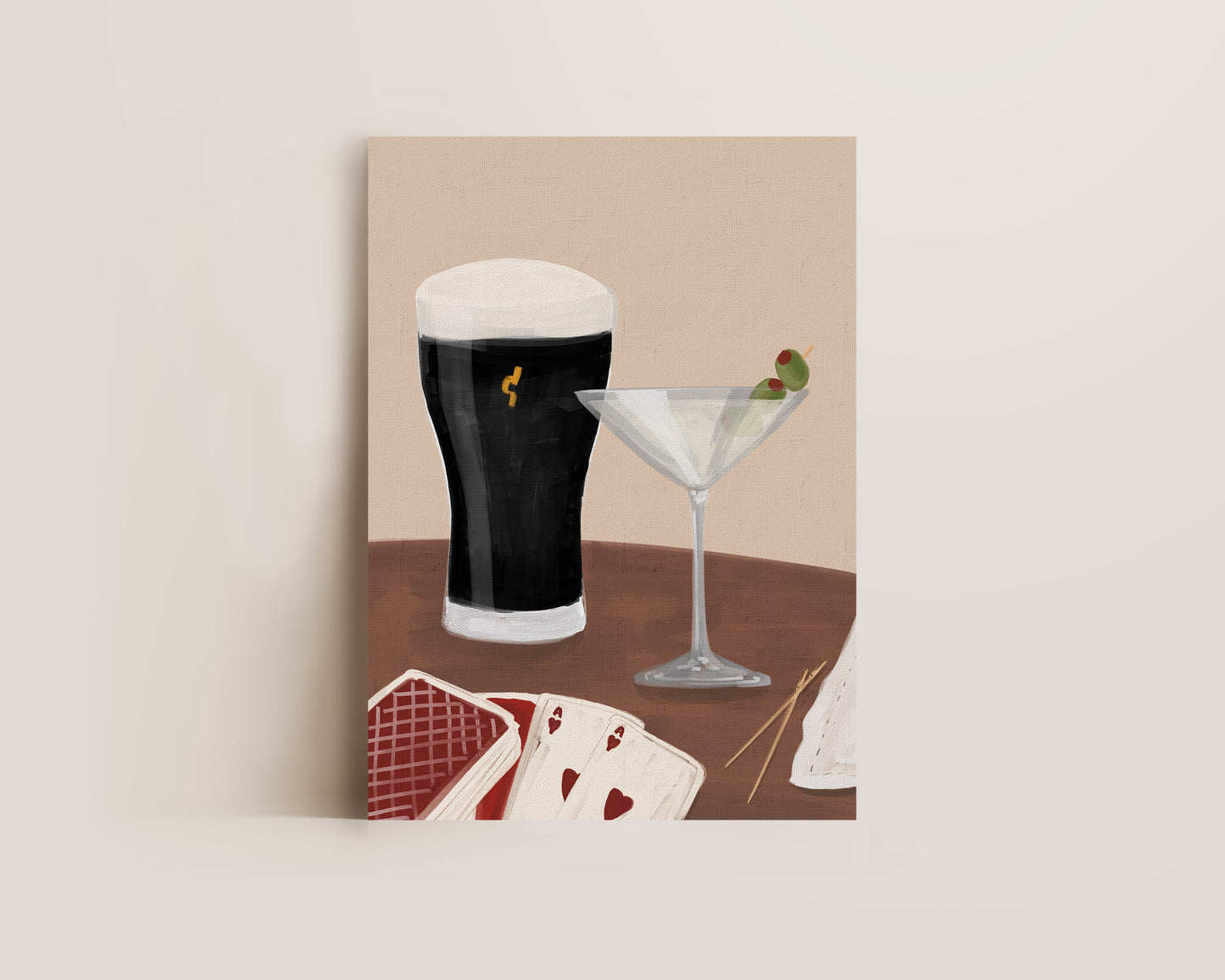 Black Stout & Dirty Martini Date Night Print