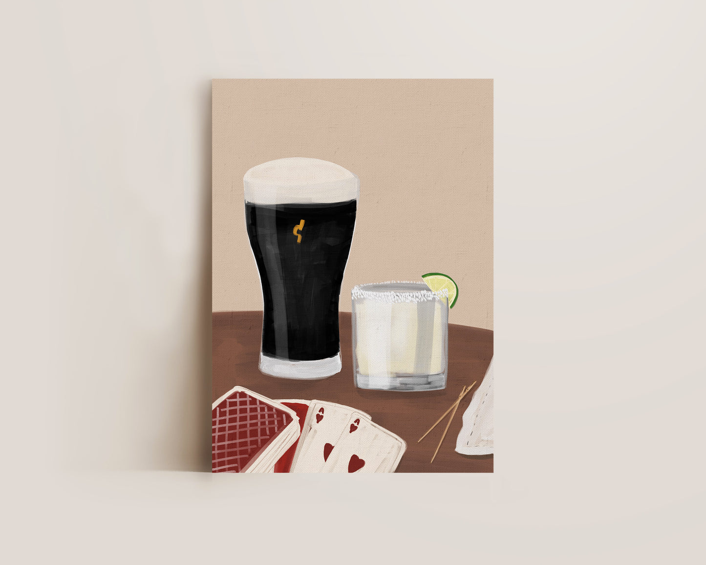 Black Stout & Margarita Date Night Print